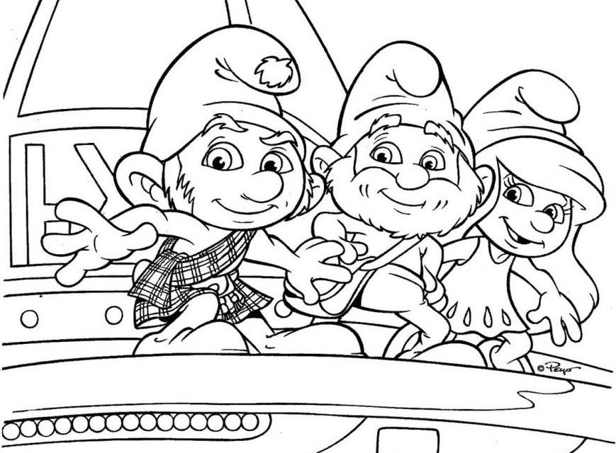 Bajka smerf kolorowanka do wydrukowania