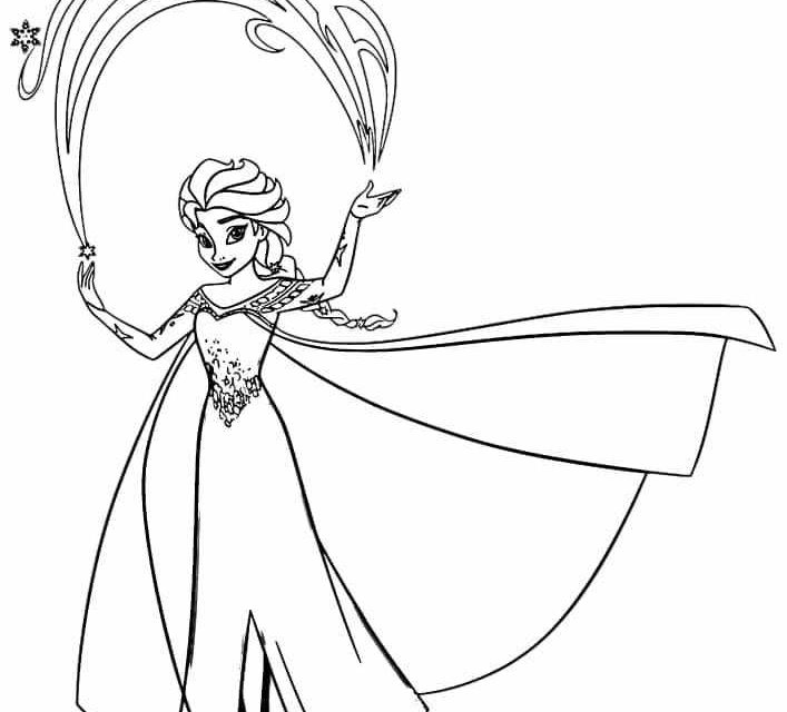 Czary Elsy kolorowanka dla dzieci PDF