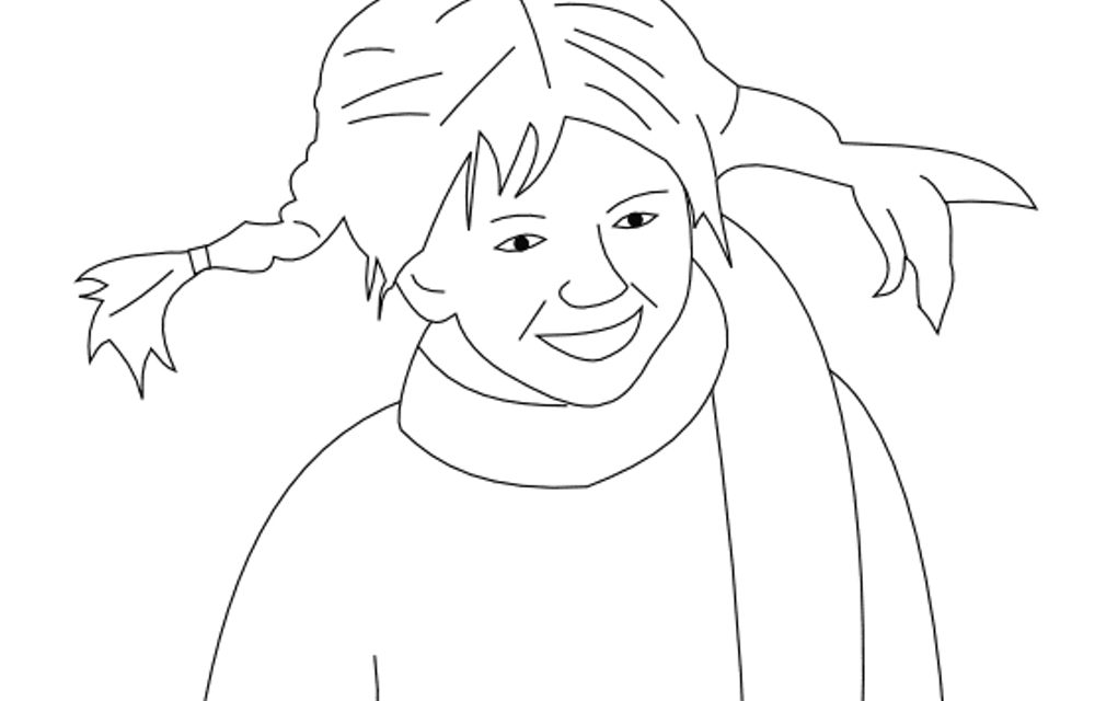 Duża kolorowanka z Pippi Pończoszanka