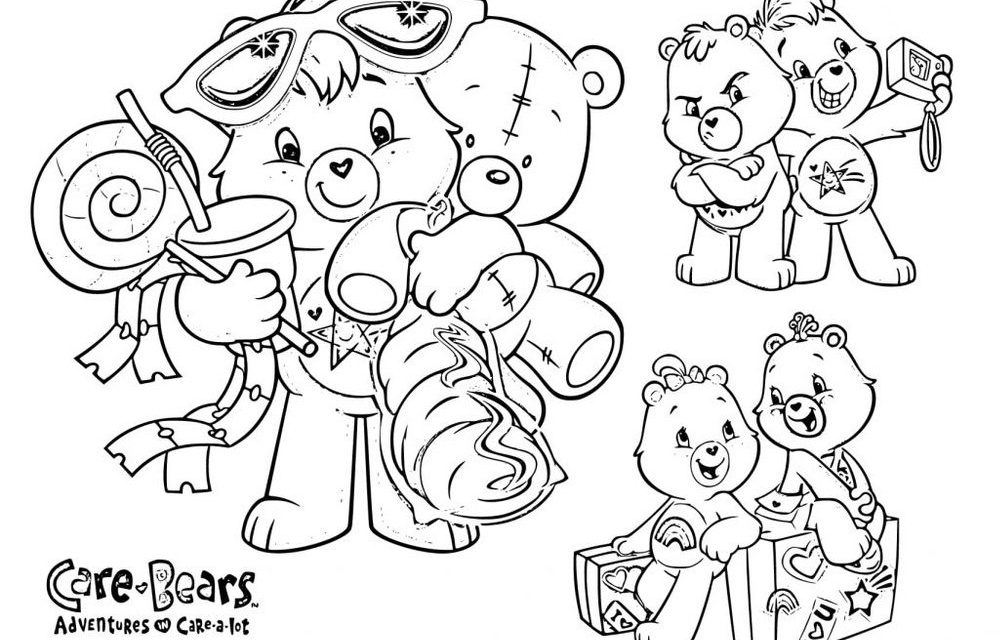 Duży szablon Troskliwe Misie do druku