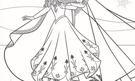 Elsa i przyjaciele pokoloruj szablon dla dzieci