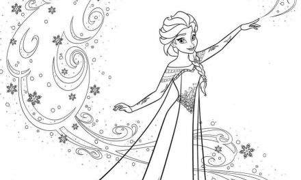 Elsa i zima kolorowanka do druku PDF