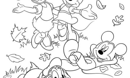 Jesienna kolorowanka z Myszka Miki i przyjaciółmi