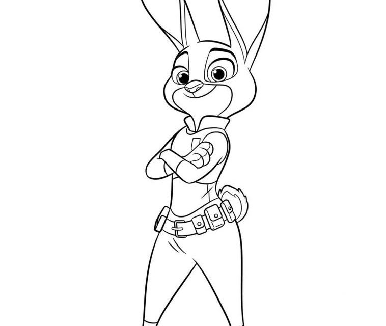 Judy Hopps duży szablon do druku