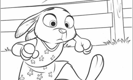 Judy Hopps w sukience kolorowanka dla dziewczynek