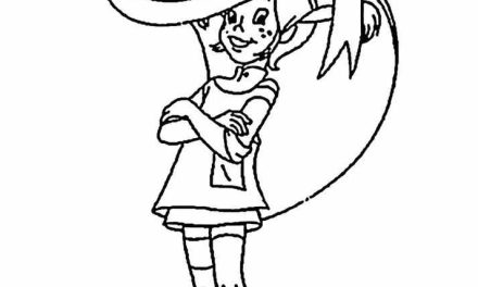 Kapelusz Pipi Pończoszanki kolorowanka dla dzieci