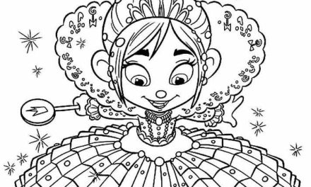 Kolorowanka Księżniczka Wandelopa w sukni balowej