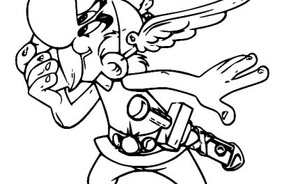 Kolorowanka dla dorosłych Asterix i jego miecz