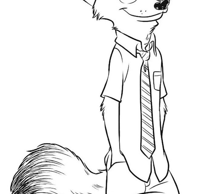 Kolorowanka dla dzieci Nick Wilde
