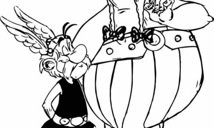 Kolorowanka dla dzieci szczęśliwi Asterix i Obelix