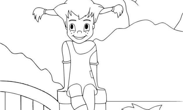 Kolorowanka dla najmłodszych Pippi Pończoszanka