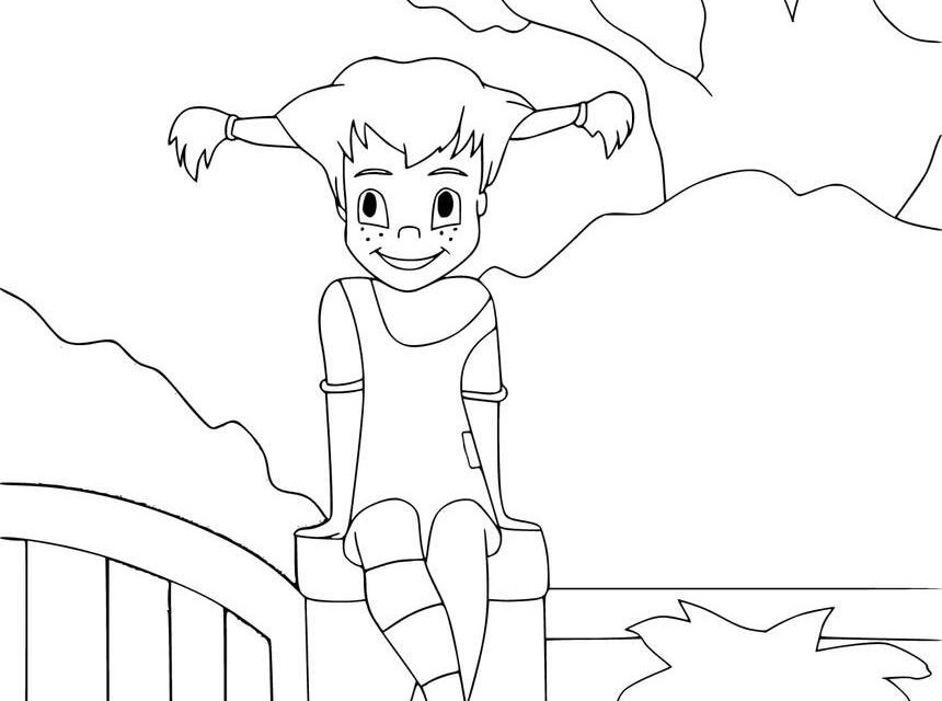 Kolorowanka dla najmłodszych Pippi Pończoszanka