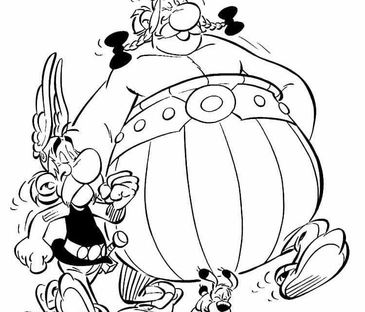 Kolorowanka do druku Asterix i Obelix