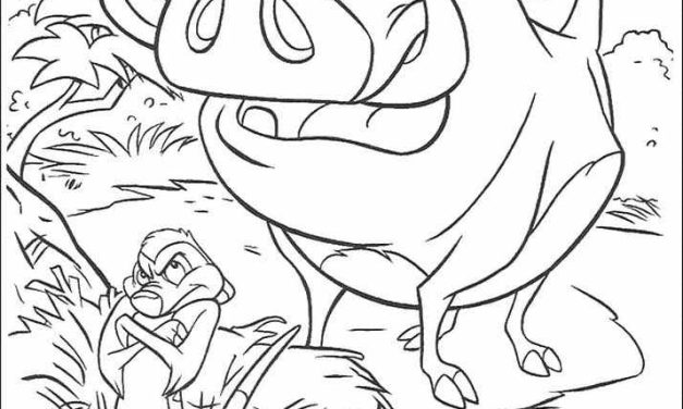 Kolorowanka do druku obrazony Timon