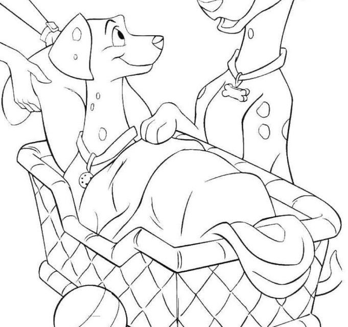 Kolorowanka rodzice 101 Dalmatyńczyków