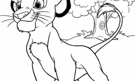 Kolorowanka dumny SImba