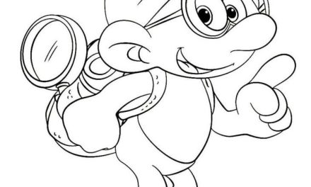 Mądry smerf kolorowanka dla najmłodszych