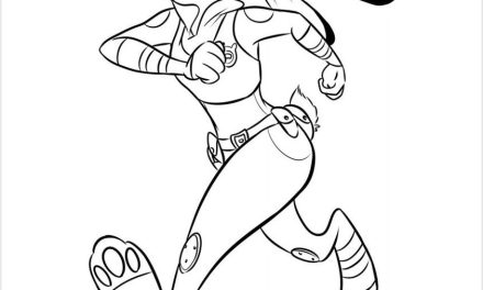 Malowanka z Judy hopps biegnie