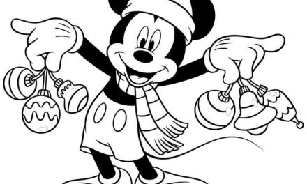 Myszka Miki kolorowanka świąteczna