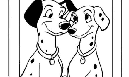 Obrazek z bajki 101 Dalmatyńczyków szablon do kolorowania