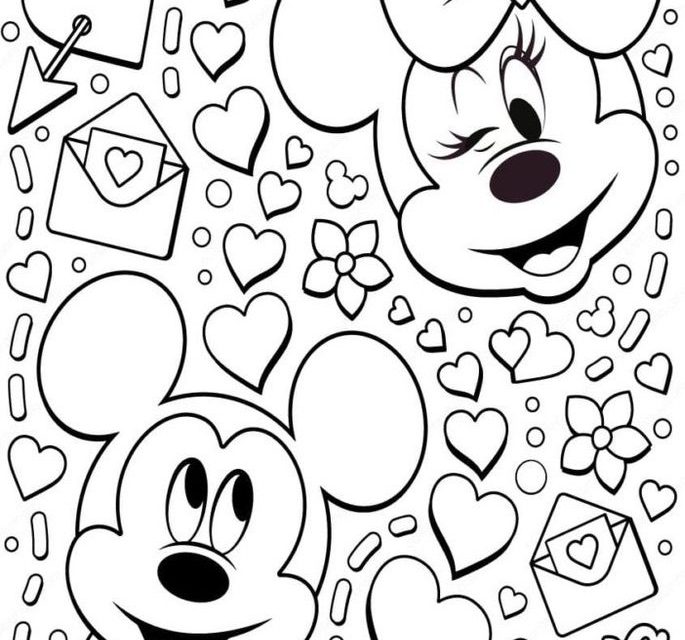 Ogromna kolorowanka z Myszka Miki i Minnie