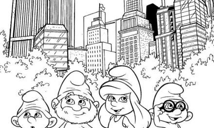 Ogromny park i smerfy