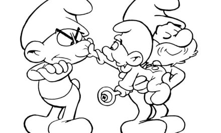 Papa smerf i maruda obrazek do pomalowania