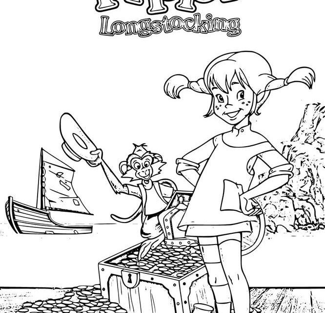Pippi Pończoszanka kolorowanka dla dorosłych