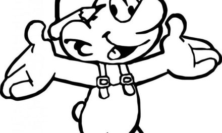 Pracowity smerf kolorowanka dla najmłodszych