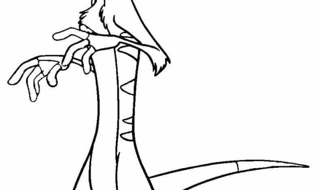 Przestraszony Timon pokoloruj szablon dla dzieci