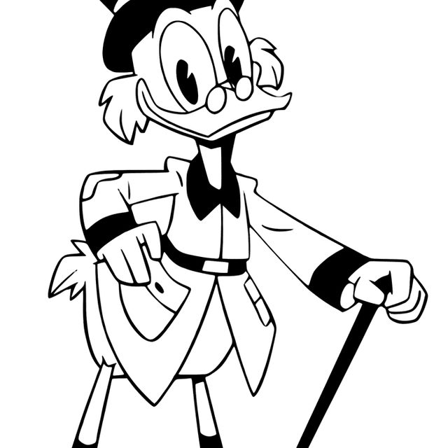 Scrooge McDuck kolorowanka dla dzieci