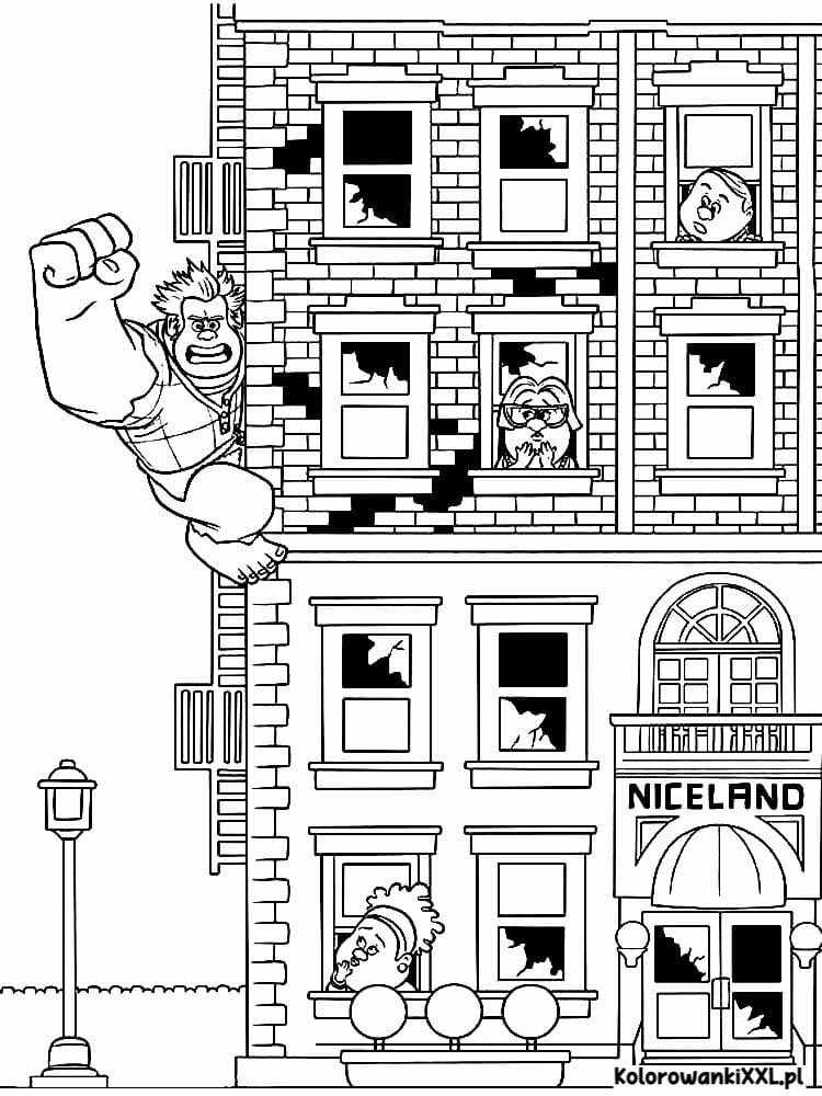 Silny Ralph kolorowanka dla dzieci