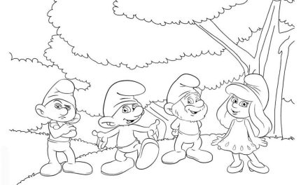 Smerfy kolorowanka dla dzieci