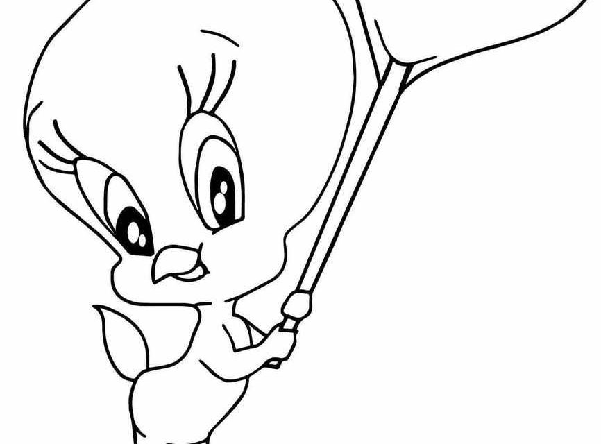 Tweety kolorowanka dla dzieci na Walentynki