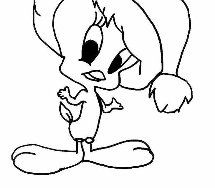 Tweety w czapce Mikołaja obrazek dla dzieci