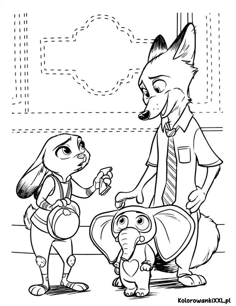 Zmartwiona Judy Hopps rozmawia z Nick Wilde