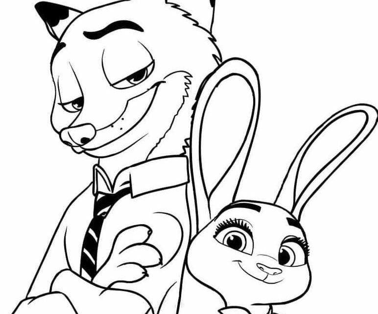 Zootopia kolorowanka dla najmłodszych