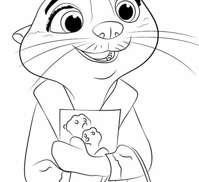 Zootopia urocza kolorowanka dla najmłodszych