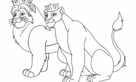 Duży szablon Król Lew kolorowanka