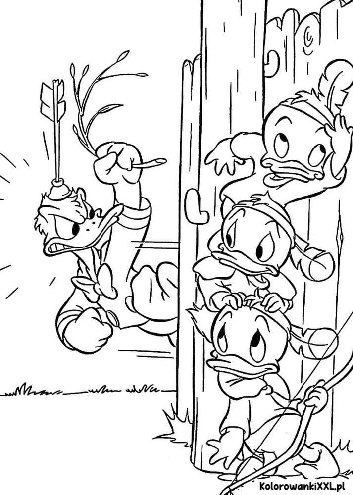 Kolorowanka dla przedszkolaków Kacze opowieści