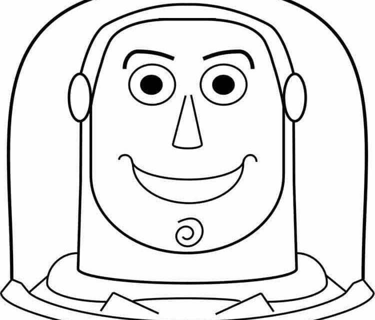 Obrazek do kolorowania twarz Buzz Astral dla dzieci
