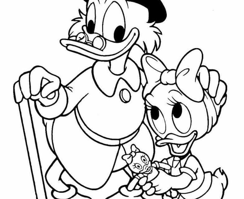 Sknerus Mckwacz i Webby kolorowanka do druku