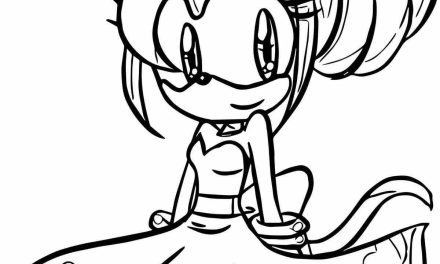 Śliczna Amy Rose w sukience malowanka dla dzieci