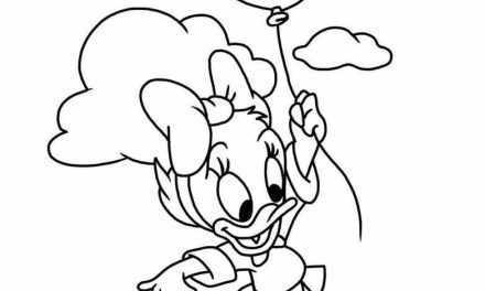 Śliczna webby leci balonem szablon do druku i kolorowania