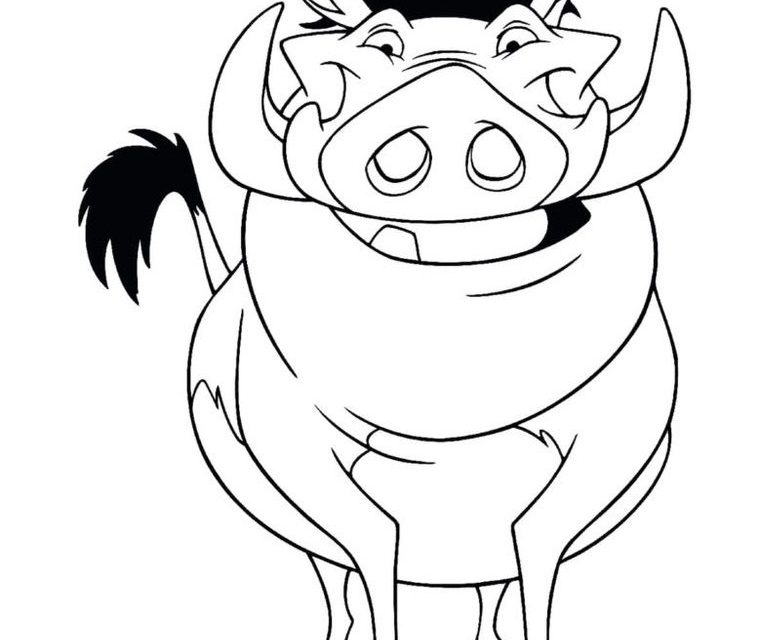 Słodki Pumba kolorowanka PDF