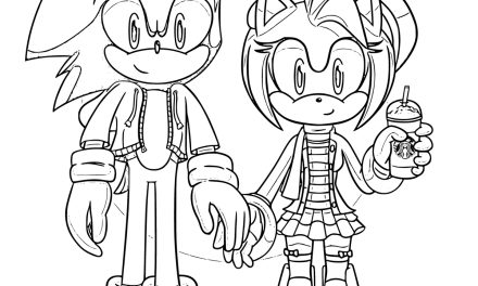 Sonic i Amy Rose obrazek do kolorowania