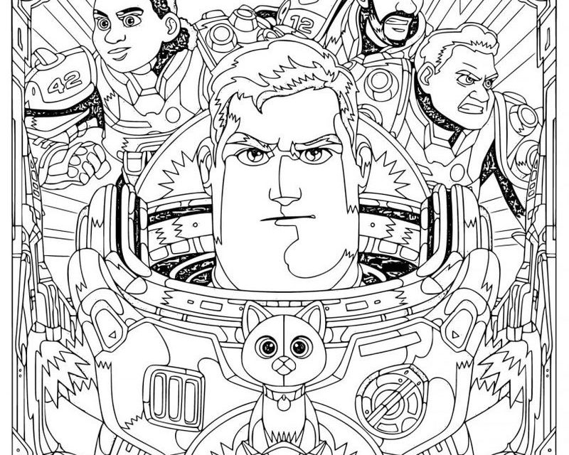 Szablon kolorowanka Buzz Astral dla starszych dzieci