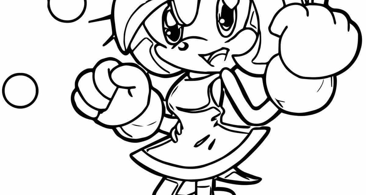 Uśmiechnięta Amy Rose malowanka do wydrukowania