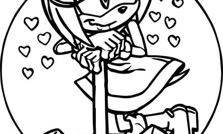 Zakochana Amy Rose kolorowanka dla przedszkolaków